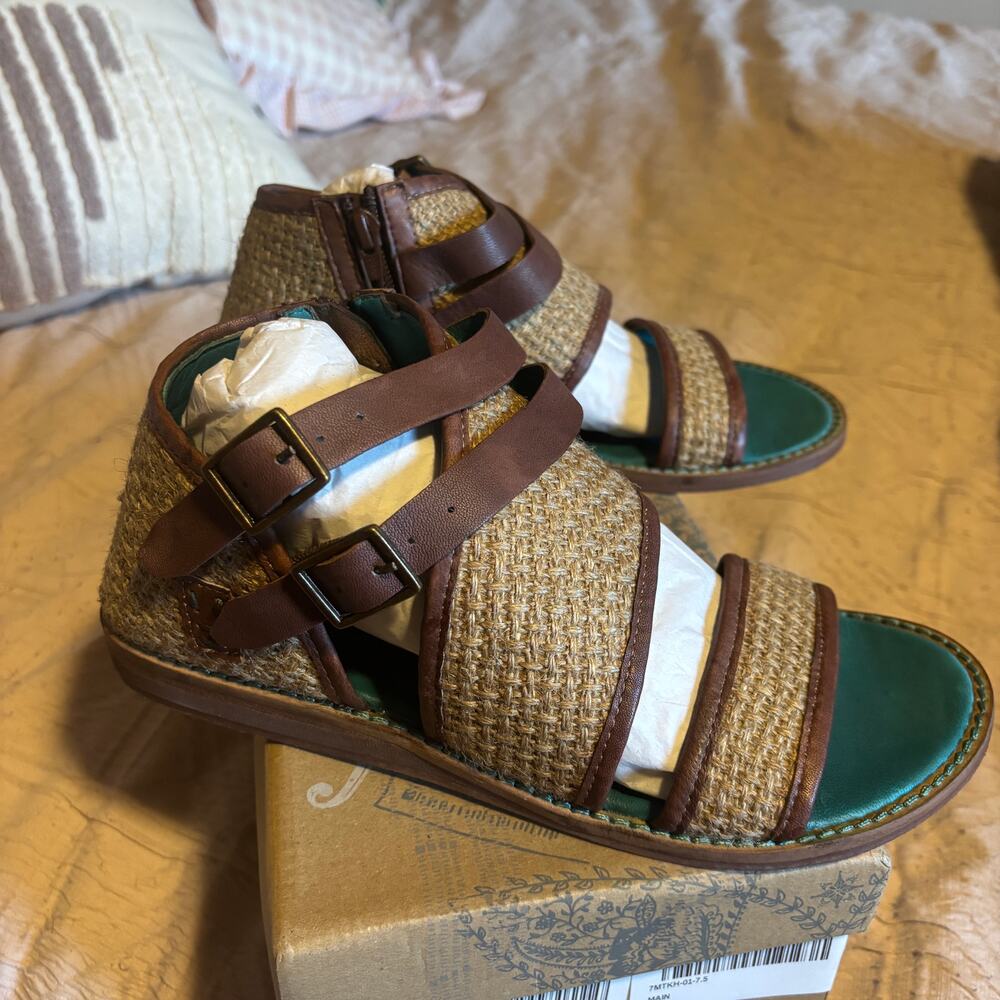 ROAN BY BED STU Harlow Double-Buckle Sandals 7.5 NWB - Picture 8 of 9